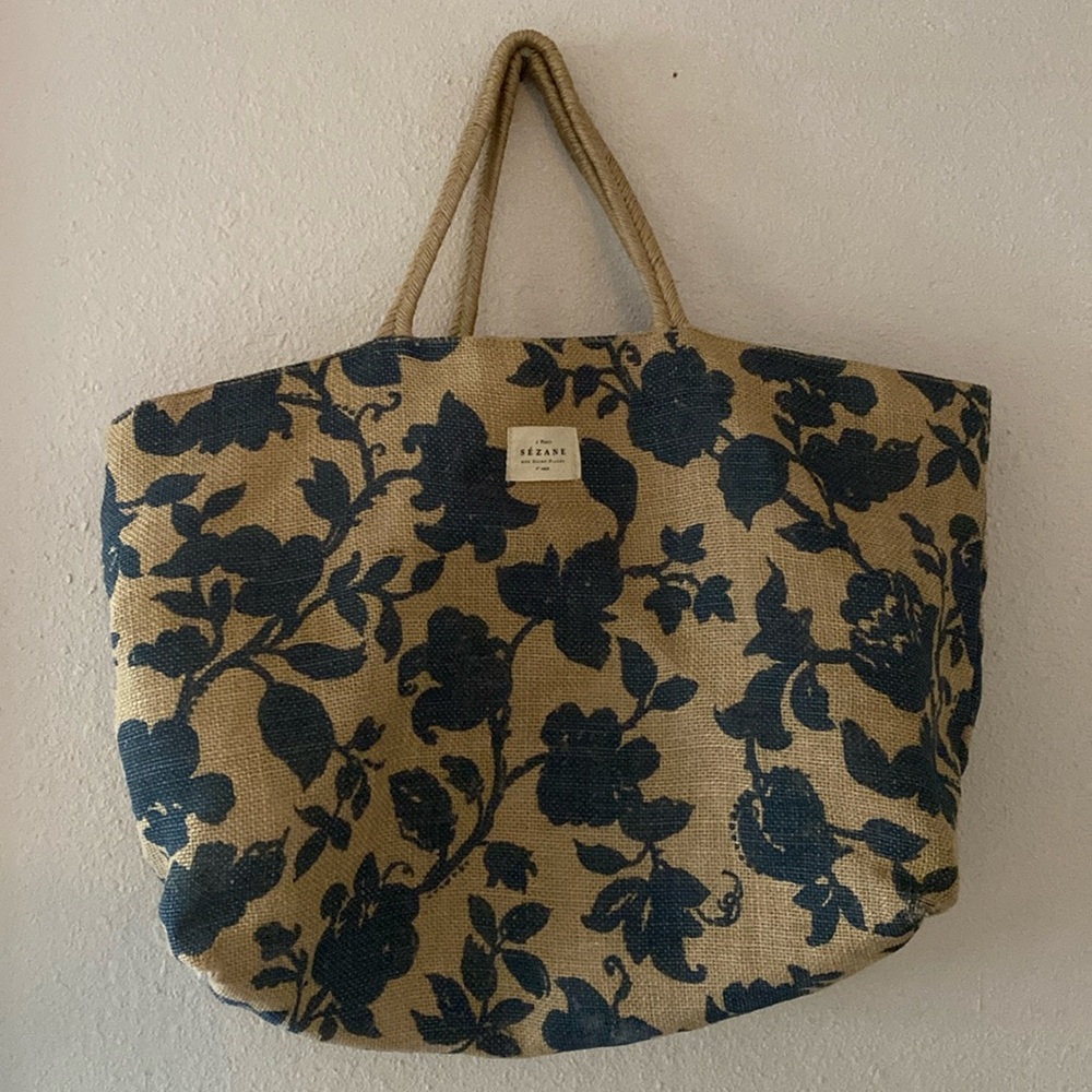 Sézane tote jute bag